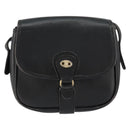 CELINE Shoulder Bag Leather Black Gold Auth BA8003-13