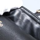 CELINE Shoulder Bag Leather Black Gold Auth BA8003-12