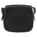 CELINE Shoulder Bag Leather Black Gold Auth BA8003-2