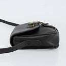 CELINE Shoulder Bag Leather Black Gold Auth BA8003-4
