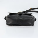 CELINE Shoulder Bag Leather Black Gold Auth BA8003-5