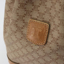 CELINE Macadam Canvas Shoulder Bag Beige Auth BA8004-17
