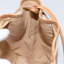 CELINE Macadam Canvas Shoulder Bag Beige Auth BA8004-20