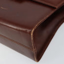 Salvatore Ferragamo Shoulder Bag Leather Brown Gold Auth BA8006-8