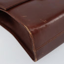 Salvatore Ferragamo Shoulder Bag Leather Brown Gold Auth BA8006-15