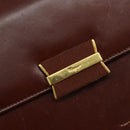 Salvatore Ferragamo Shoulder Bag Leather Brown Gold Auth BA8006-18