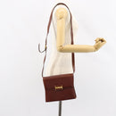 Salvatore Ferragamo Shoulder Bag Leather Brown Gold Auth BA8006-22