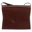 Salvatore Ferragamo Shoulder Bag Leather Brown Gold Auth BA8006-2