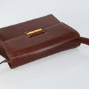 Salvatore Ferragamo Shoulder Bag Leather Brown Gold Auth BA8006-6
