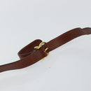 Salvatore Ferragamo Shoulder Bag Leather Brown Gold Auth BA8006-14