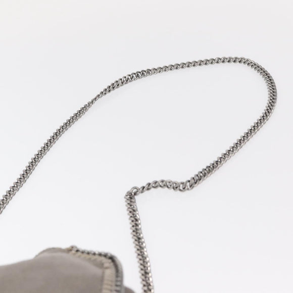 Stella MacCartney Chain Falabella Bag polyester Gray Silver 391698 Auth BA8008