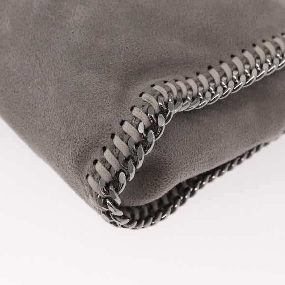Stella MacCartney Chain Falabella Bag polyester Gray Silver 391698 Auth BA8008