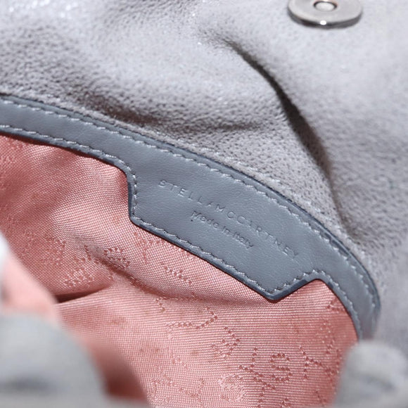 Stella MacCartney Chain Falabella Bag polyester Gray Silver 391698 Auth BA8008