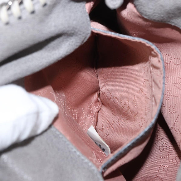 Stella MacCartney Chain Falabella Bag polyester Gray Silver 391698 Auth BA8008
