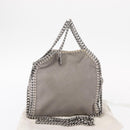 Stella MacCartney Chain Falabella Bag polyester Gray Silver 391698 Auth BA8008-12