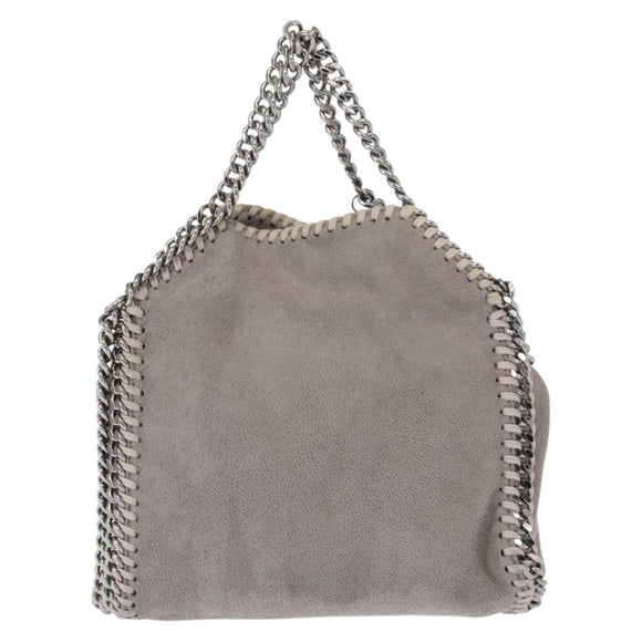 Stella MacCartney Chain Falabella Bag polyester Gray Silver 391698 Auth BA8008