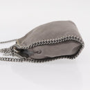 Stella MacCartney Chain Falabella Bag polyester Gray Silver 391698 Auth BA8008-4