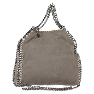 Stella MacCartney Chain Falabella Bag polyester Gray Silver 371223 Auth BA8009