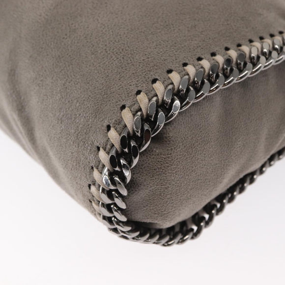 Stella MacCartney Chain Falabella Bag polyester Gray Silver 371223 Auth BA8009
