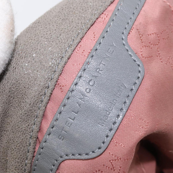 Stella MacCartney Chain Falabella Bag polyester Gray Silver 371223 Auth BA8009