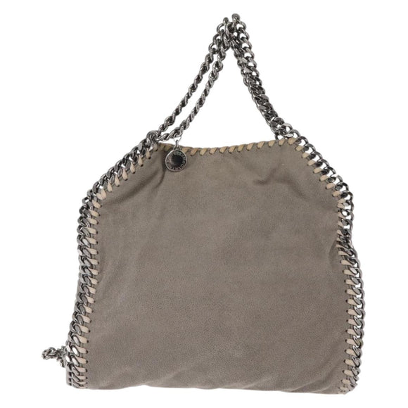 Stella MacCartney Chain Falabella Bag polyester Gray Silver 371223 Auth BA8009