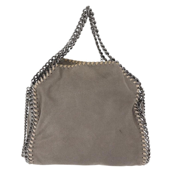 Stella MacCartney Chain Falabella Bag polyester Gray Silver 371223 Auth BA8009