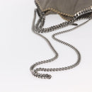 Stella MacCartney Chain Falabella Bag polyester Gray Silver 371223 Auth BA8009-8
