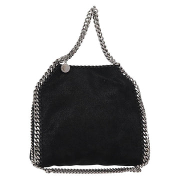 Stella MacCartney Chain Falabella Bag polyester Black Silver 371223 Auth BA8010