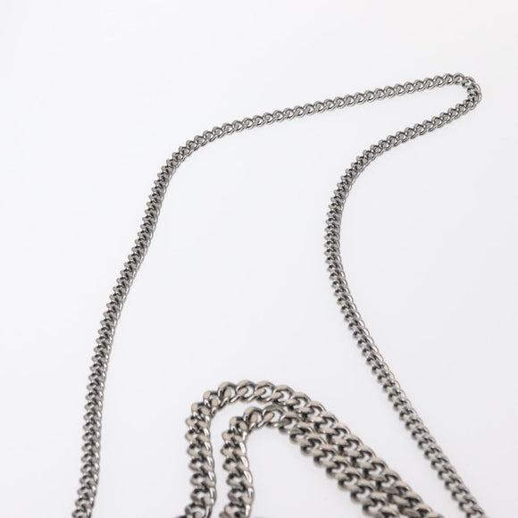 Stella MacCartney Chain Falabella Bag polyester Black Silver 371223 Auth BA8010