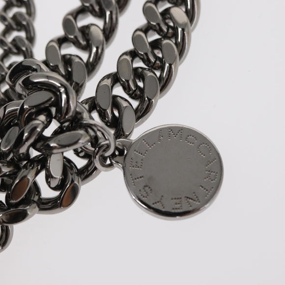 Stella MacCartney Chain Falabella Bag polyester Black Silver 371223 Auth BA8010