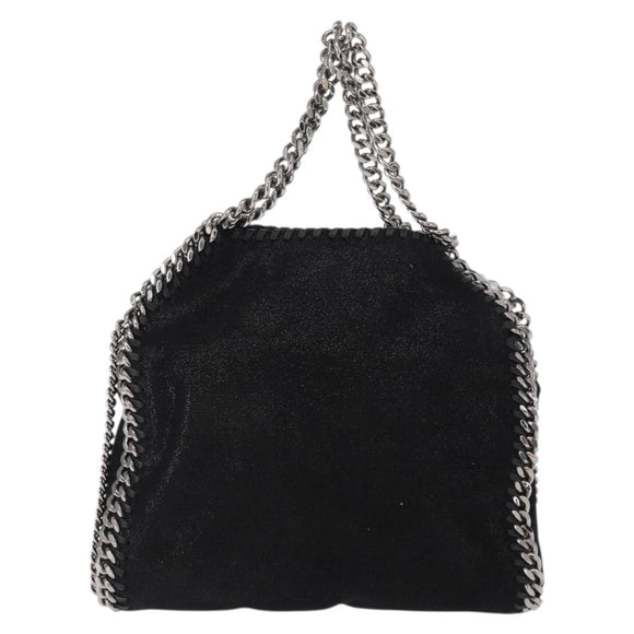 Stella MacCartney Chain Falabella Bag polyester Black Silver 371223 Auth BA8010