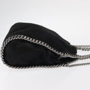 Stella MacCartney Chain Falabella Bag polyester Black Silver 371223 Auth BA8010-3