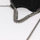 Stella MacCartney Chain Falabella Bag polyester Black Silver 371223 Auth BA8010-7