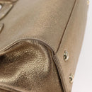 Jimmy Choo Hand Bag Leather 2way Gold Auth BA8012-15