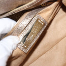 Jimmy Choo Hand Bag Leather 2way Gold Auth BA8012-10