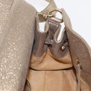 Jimmy Choo Hand Bag Leather 2way Gold Auth BA8012-21
