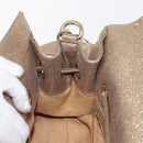 Jimmy Choo Hand Bag Leather 2way Gold Auth BA8012-22