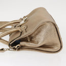 Jimmy Choo Hand Bag Leather 2way Gold Auth BA8012-4