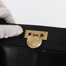 VERSACE Tote Bag Leather Black Gold Auth BA8013-10