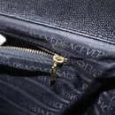 VERSACE Tote Bag Leather Black Gold Auth BA8013-12