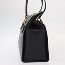 VERSACE Tote Bag Leather Black Gold Auth BA8013-3