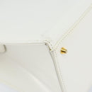 Gianni Versace Shoulder Bag Leather White Gold Auth BA8015-16