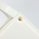 Gianni Versace Shoulder Bag Leather White Gold Auth BA8015-17