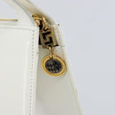 Gianni Versace Shoulder Bag Leather White Gold Auth BA8015-10