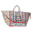 Christian Louboutin Tote Bag Canvas 2way Blue Silver Auth BA8017V-1