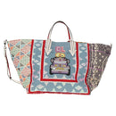 Christian Louboutin Tote Bag Canvas 2way Blue Silver Auth BA8017V-13