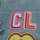 Christian Louboutin Tote Bag Canvas 2way Blue Silver Auth BA8017V-22