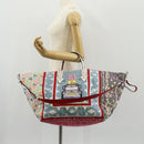 Christian Louboutin Tote Bag Canvas 2way Blue Silver Auth BA8017V-27