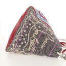 Christian Louboutin Tote Bag Canvas 2way Blue Silver Auth BA8017V-4