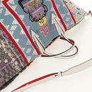 Christian Louboutin Tote Bag Canvas 2way Blue Silver Auth BA8017V-6